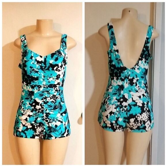 Vintage Maxine One Piece Swimsuit size 14 in like new condition - Picture 1 of 12